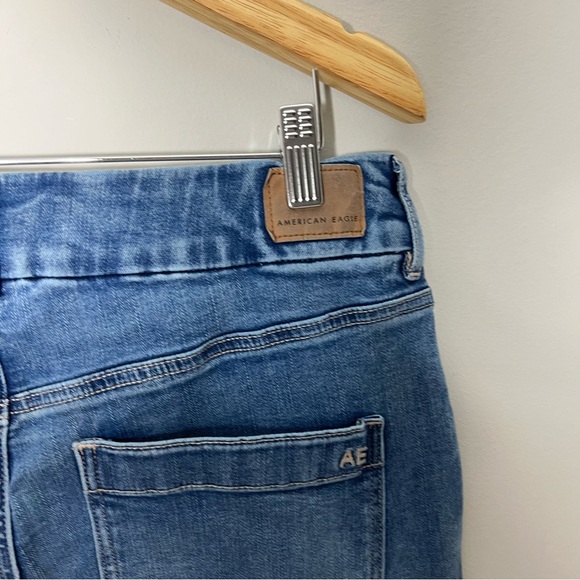 American Eagle Patch Pocket Super Stretch Flare Jeans Suze 14 Long - Picture 4 of 8